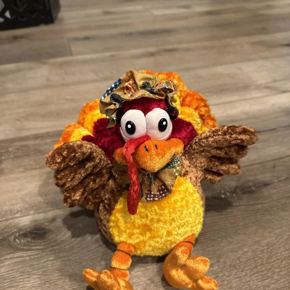 VTG Kids Of America Plush‎ Musical Turkey Fall Farm Autumn Thanksgiving Decor 9